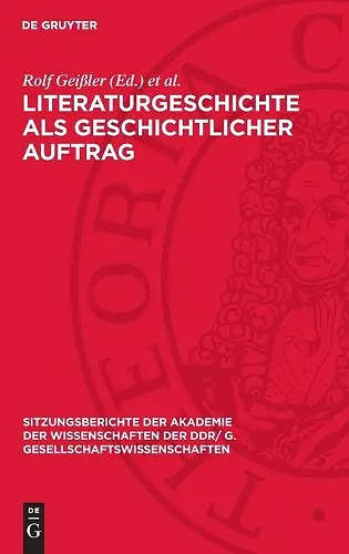 Literaturgeschichte ALS Geschichtlicher Auftrag cover
