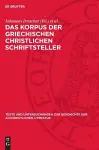 Das Korpus Der Griechischen Christlichen Schriftsteller cover