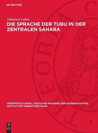 Die Sprache Der Tubu in Der Zentralen Sahara cover