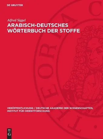 Arabisch-Deutsches Wörterbuch Der Stoffe cover
