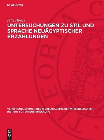 Untersuchungen Zu Stil Und Sprache Neuägyptischer Erzählungen cover