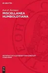 Miscellanea Humboldtiana cover