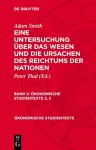 Adam Smith: Eine Untersuchung Über Das Wesen Und Die Ursachen Des Reichtums Der Nationen. Band 3 cover