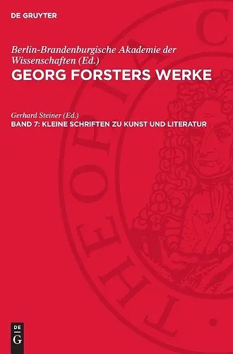 Kleine Schriften Zu Kunst Und Literatur cover