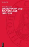 Sowjetunion Und Deutschland 1922-1933 cover