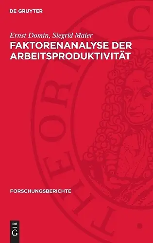 Faktorenanalyse Der Arbeitsproduktivität cover