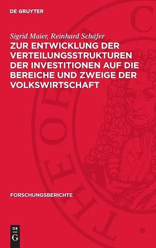 Zur Entwicklung Der Verteilungsstrukturen Der Investitionen Auf Die Bereiche Und Zweige Der Volkswirtschaft cover