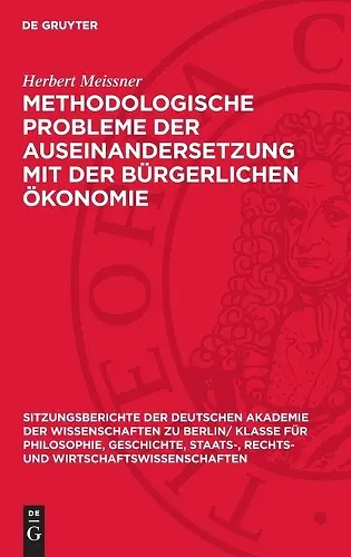 Methodologische Probleme Der Auseinandersetzung Mit Der Bürgerlichen Ökonomie cover