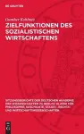 Zielfunktionen Des Sozialistischen Wirtschaftens cover