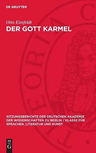 Der Gott Karmel cover
