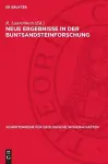 Neue Ergebnisse in Der Buntsandsteinforschung cover