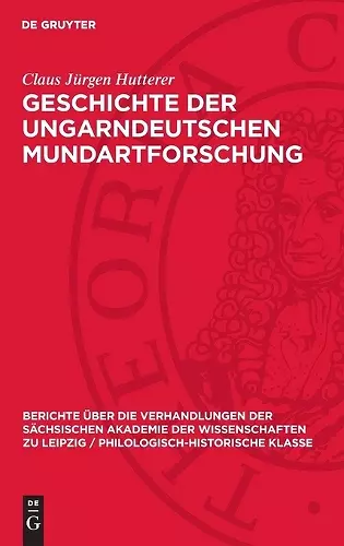 Geschichte Der Ungarndeutschen Mundartforschung cover