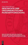 Geschichte Der Ungarndeutschen Mundartforschung cover
