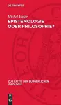 Epistemologie Oder Philosophie? cover
