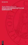 Sprachwissenschaftliche Germanistik cover