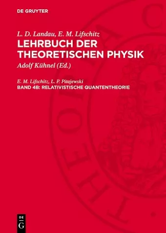 Relativistische Quantentheorie cover