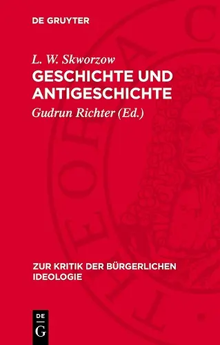 Geschichte Und Antigeschichte cover