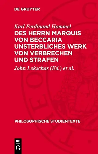 Des Herrn Marquis Von Beccaria Unsterbliches Werk Von Verbrechen Und Strafen cover