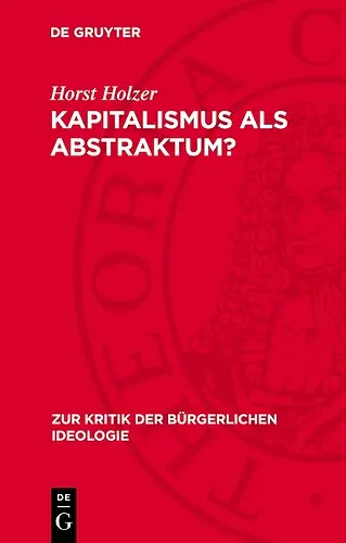 Kapitalismus ALS Abstraktum? cover