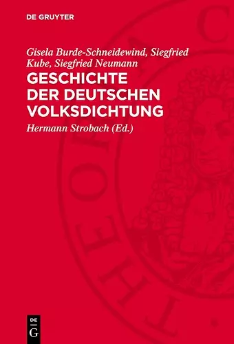 Geschichte Der Deutschen Volksdichtung cover