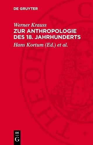 Zur Anthropologie Des 18. Jahrhunderts cover