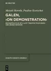 Galen, ›On Demonstration‹ cover