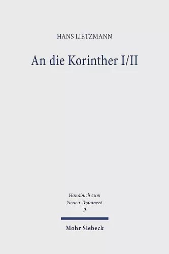 An die Korinther I/II cover