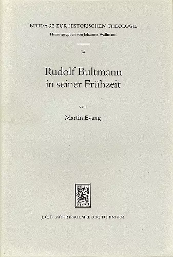 Rudolf Bultmann in seiner Frühzeit cover