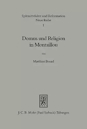 Domus und Religion in Montaillou cover