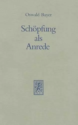 Schöpfung als Anrede cover