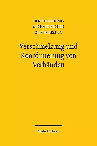 Verschmelzung und Koordinierung von Verbänden cover