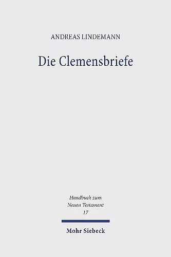 Die Clemensbriefe cover