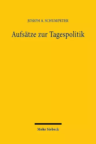 Aufsätze zur Tagespolitik cover