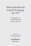 Juden und deutsche Arbeiterbewegung bis 1933 cover