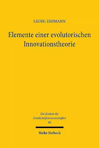 Elemente einer evolutorischen Innovationstheorie cover