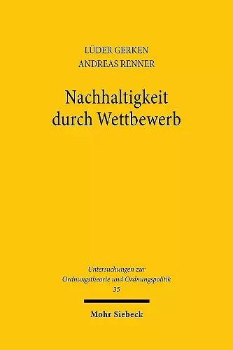 Nachhaltigkeit durch Wettbewerb cover