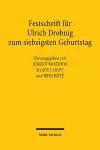 Festschrift für Ulrich Drobnig zum siebzigsten Geburtstag cover