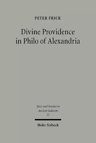 Divine Providence in Philo of Alexandria cover