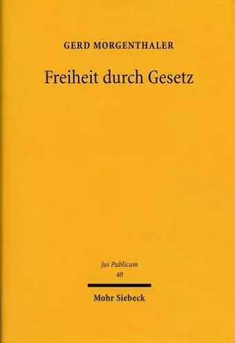 Freiheit durch Gesetz cover