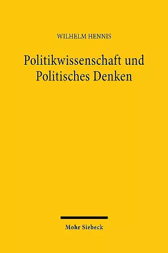 Politikwissenschaft und Politisches Denken cover