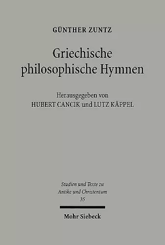 Griechische philosophische Hymnen cover