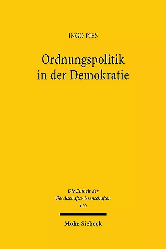 Ordnungspolitik in der Demokratie cover