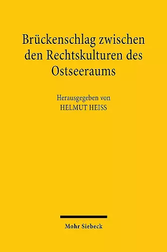 Brückenschlag zwischen den Rechtskulturen des Ostseeraums cover