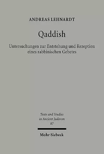 Qaddish cover