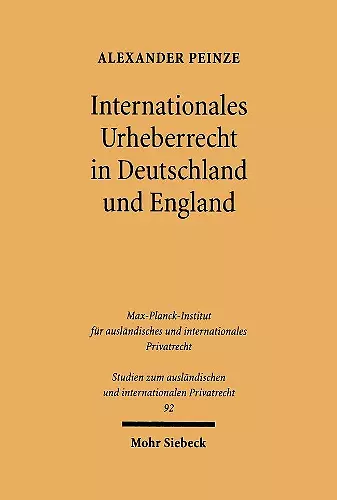 Internationales Urheberrecht in Deutschland und England cover