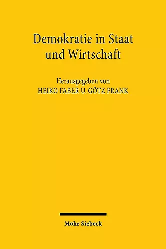 Demokratie in Staat und Wirtschaft cover