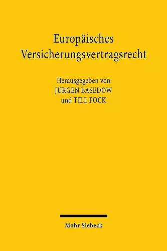 Europäisches Versicherungsvertragsrecht cover