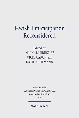 Jewish Emancipation Reconsidered cover