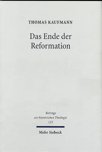 Das Ende der Reformation cover