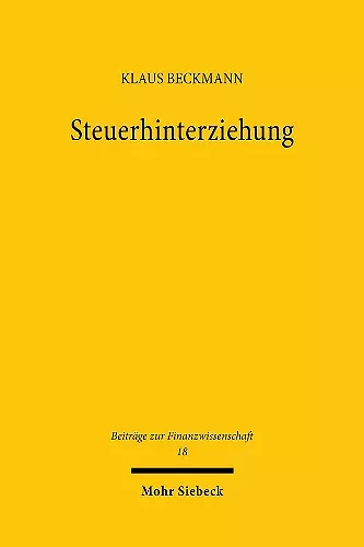 Steuerhinterziehung cover